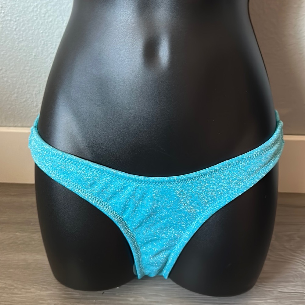 Baby blue normal coverage bathing suit bottom